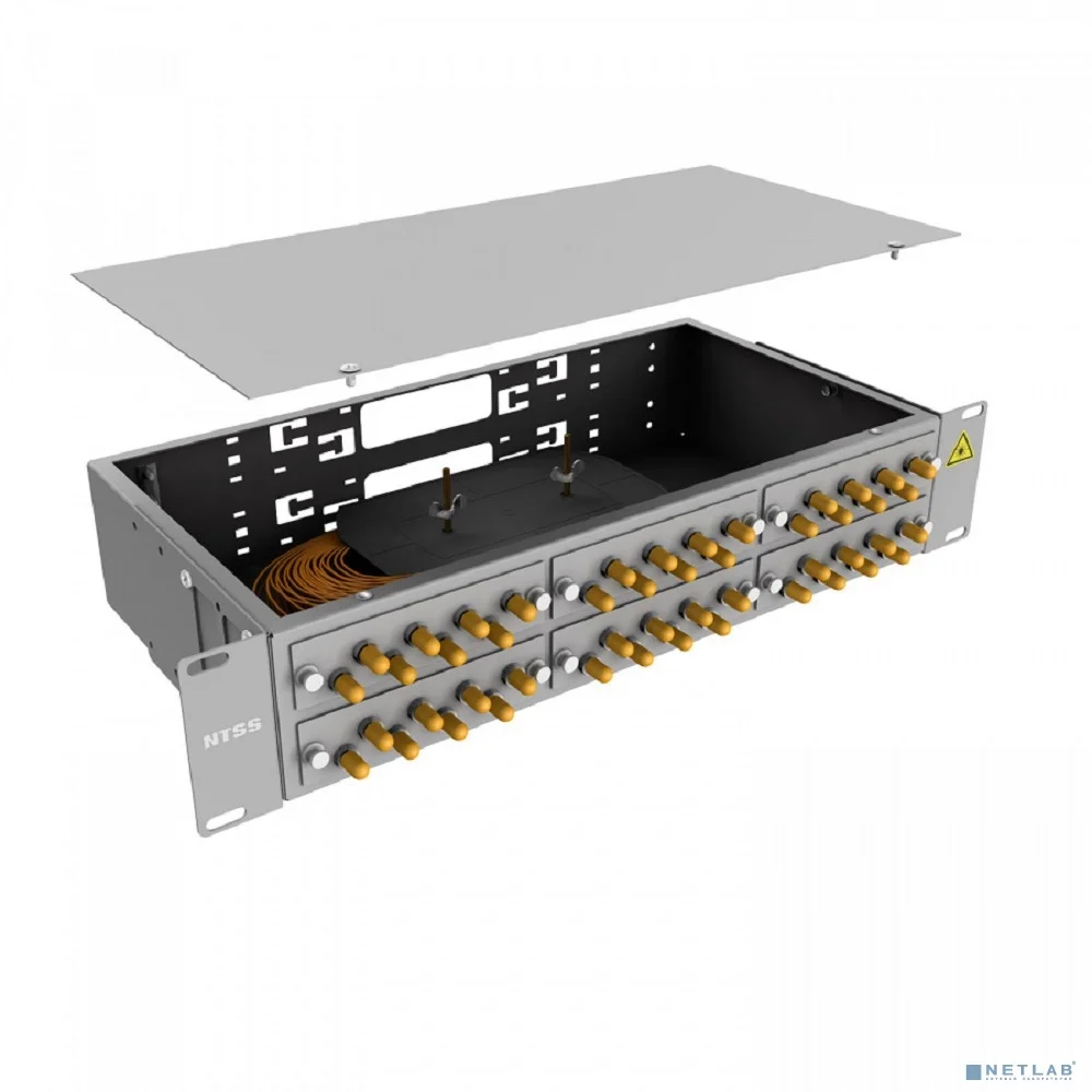 NTSS Кросс 19" NTSS PREMIUM, предсобранный 2U, 32 порта ST/UPC, 62,5/125 мкм, (сплайс, пигтейлы, кдзс, планки, адаптеры) NTSS-RFOB-PM-2U-32-ST/U-62.5-SP1.5G2A
