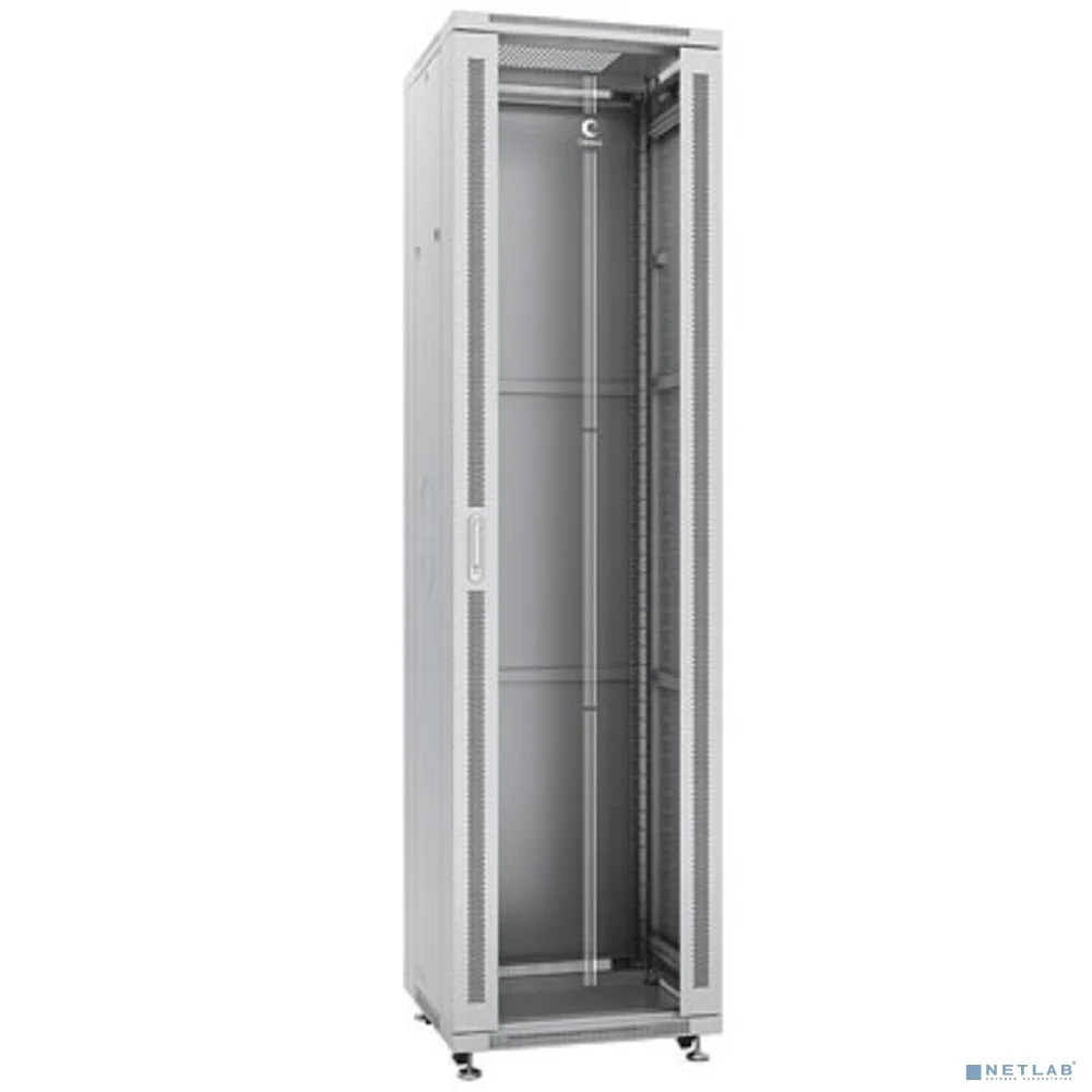 Cabeus SH-05C-47U60/100 Шкаф монтажный телекоммуникационный 19" напольный для распределительного и серверного оборудования 47U 600x1000x2277mm (ШхГхВ) передняя стеклянная и задняя сплошная металлическ