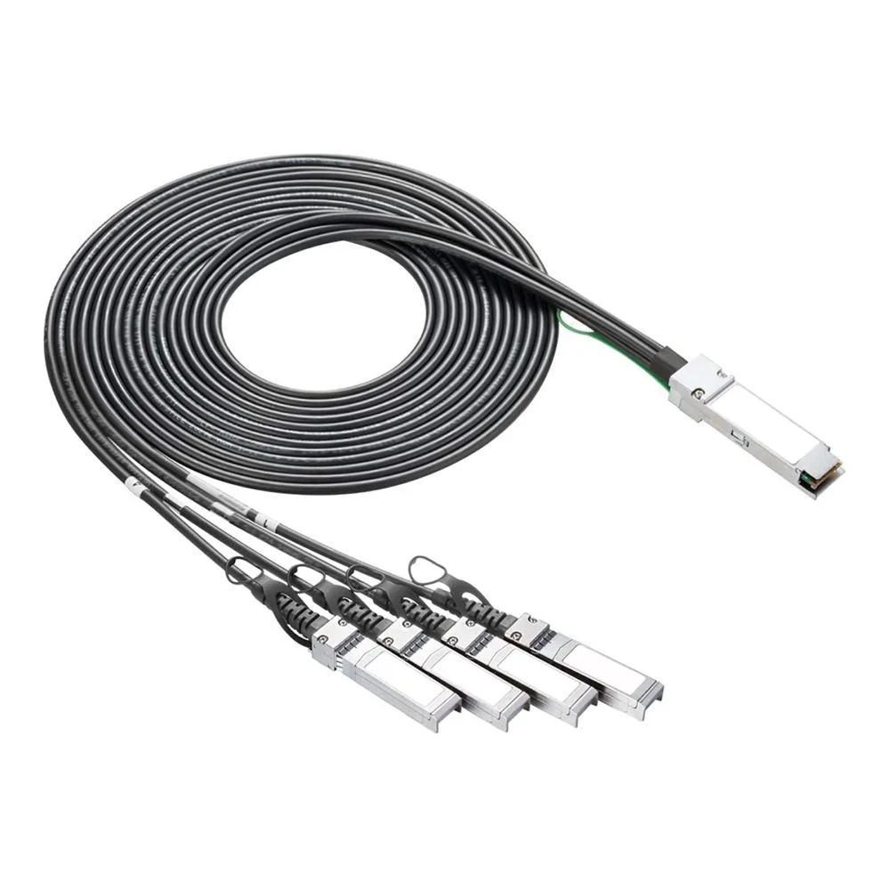 Кабель Fibertrade FT-QSFP+/4SFP+-CabP-AWG30-1M DAC copper cable (40G, QSFP+ to 4x10G SFP+, AWG30, 1м)