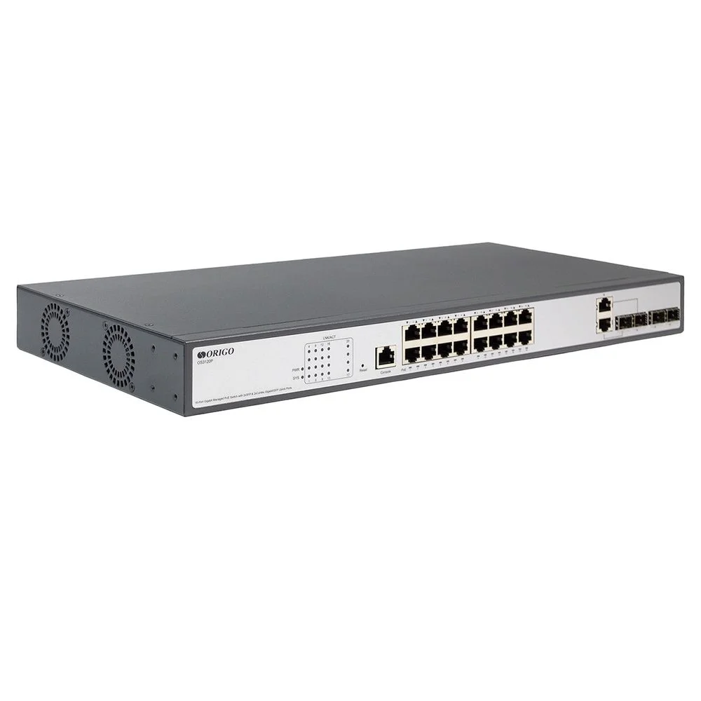 Коммутатор ORIGO OS3120P/250W/A1A Управляемый L2 PoE-коммутатор
16x1000Base-T PoE+, 2x1000Base-X SFP,
2xCombo 1000Base-T/SFP,
PoE-бюжет 250 Вт