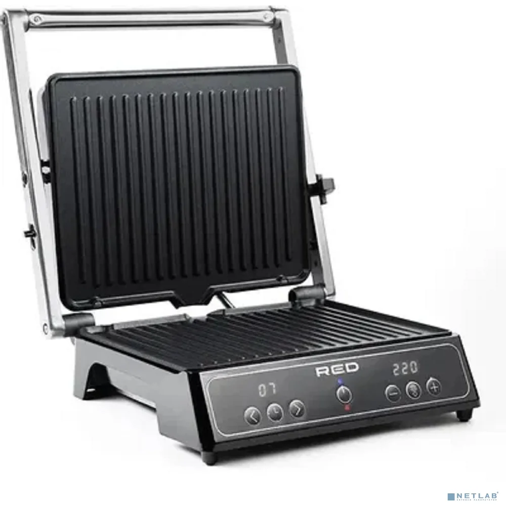 REDMOND RGM-M809 SteakMaster Электрогриль, 2000Вт, черный/серебристый