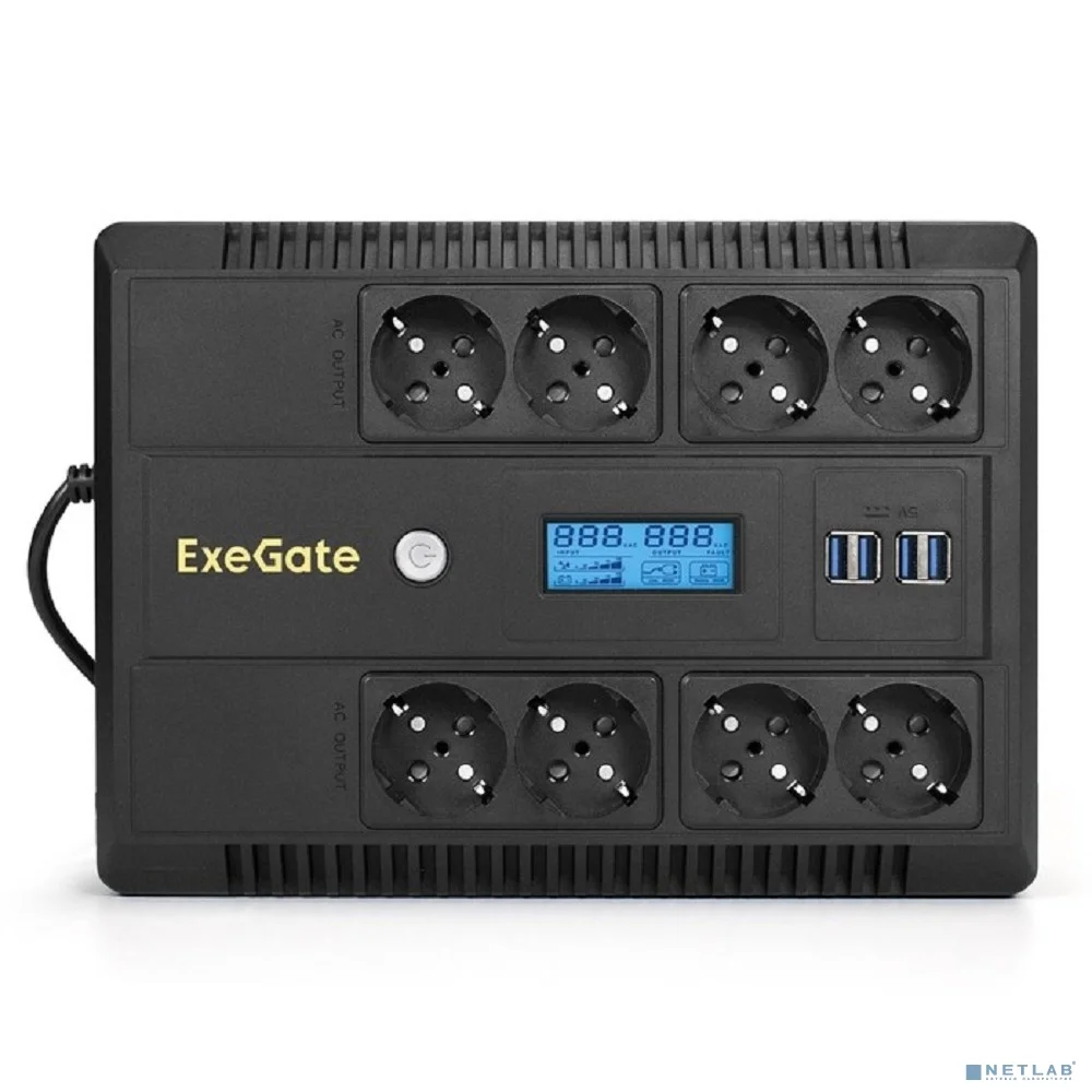 Повреждение упаковки Exegate EX293857RUS ИБП ExeGate NEO Smart LHB-800.LCD.AVR.8SH.CH.USB