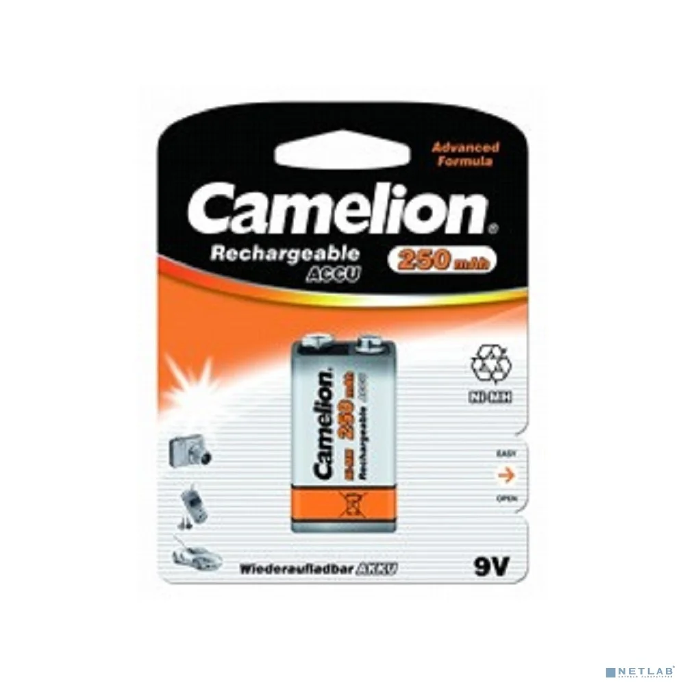Camelion 9V-250mAh Ni-Mh BL-1 (NH-9V250BP1, аккумулятор,9В) (1 шт. в уп-ке)