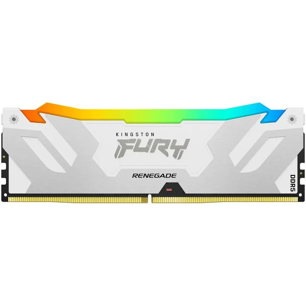 Оперативная память Kingston 16GB 6400MT/s DDR5 CL32 DIMM FURY Renegade RGB White XMP