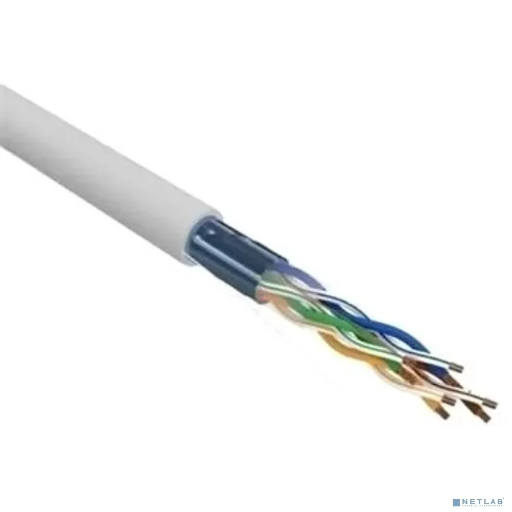 Rexant (02-0025 ) Кабель витая пара F/UTP, CAT 5e, PVC, 4х2х0,52 мм, 24AWG, INDOOR, SOLID, серый, 305 м PRO