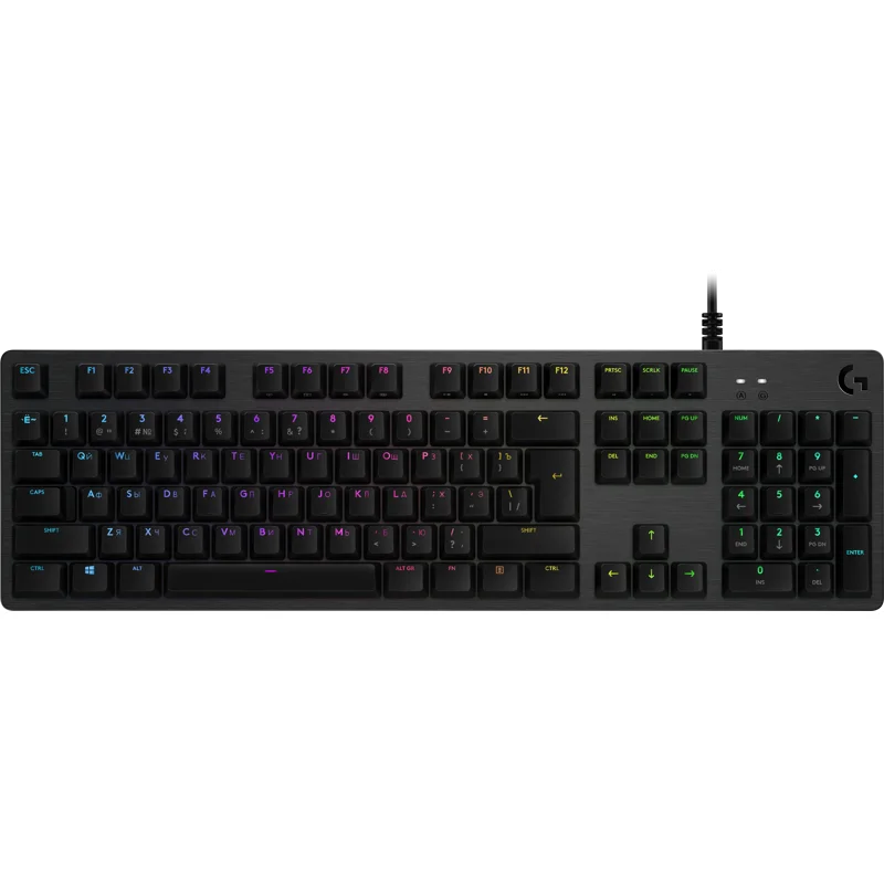 920-009351 Logitech Клавиатура G512 CARBON LIGHTSYNC RGB Mechanical Gaming Keyboard with GX Brown switches