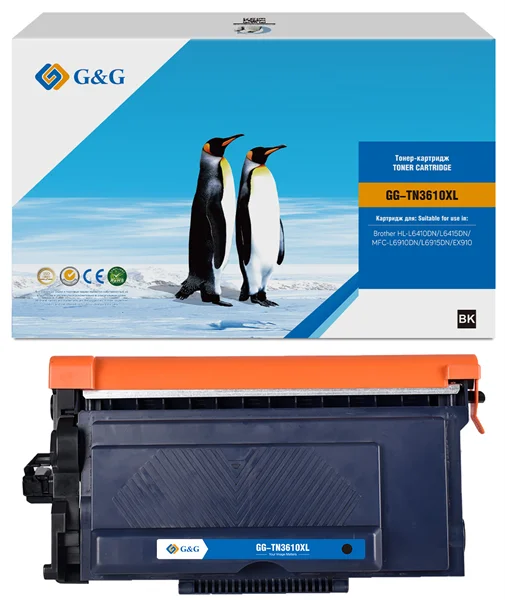 Тонер-картридж G&G toner-cartridge для Brother HL-L6410DN/L6415DN/MFC-L6910DN/L6915DN/EX910 с чипом 25 000 стр. TN-3610XL гарантия 36 мес. распродажа!