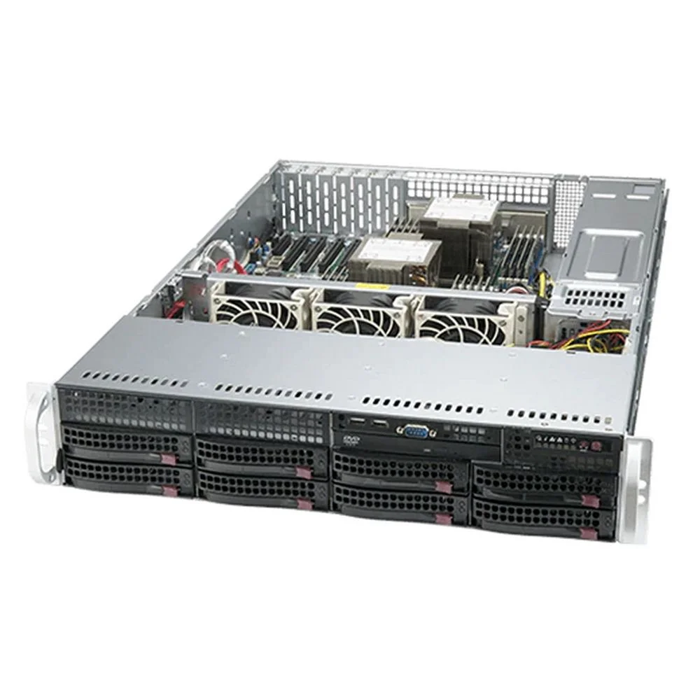 Платформа системного блока SuperMicro SYS-620P-TR 2U, 2xLGA4189 (up to 270W), iC621A (X12DPi-N6), 16xDDR4, up to 8x3.5 SAS/SATA, 4x PCIE 4.0x16 LP, 2x PCIE 4.0x8 LP, 2x 1000Base-T (i350), OOB, 2x 1200W