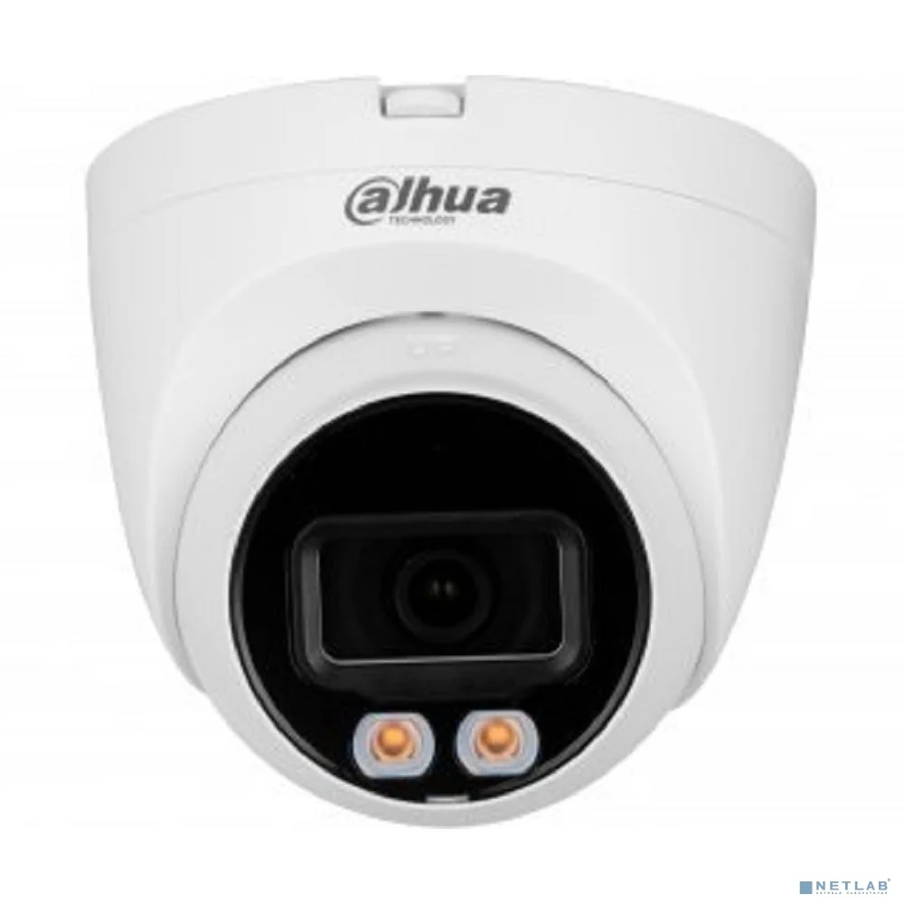 DAHUA DH-IPC-HDW2249TP-S-LED-0280B Уличная турельная IP-видеокамера FullColor 2Мп, 1/2.8” CMOS, объектив 2.8мм, видеоаналитика, микрофон, LED 30м, IP67, металл/пластик