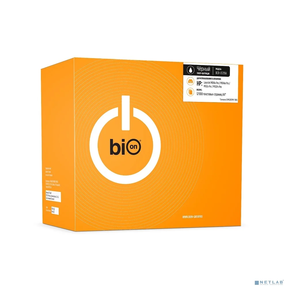 Bion BCR-CF219A Драм-картридж для HP { LaserJet Pro M102/M104/MFP M130/M132} (12000 стр.), с чипом