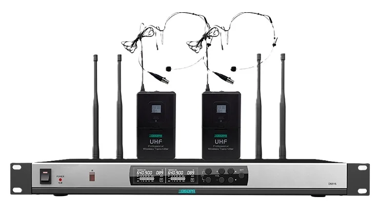 DSPPA Беспроводная микрофонная система True Diversity UHF (2 головных микрофона) DSPPA Беспроводная микрофонная система True Diversity UHF (2 головных микрофона)