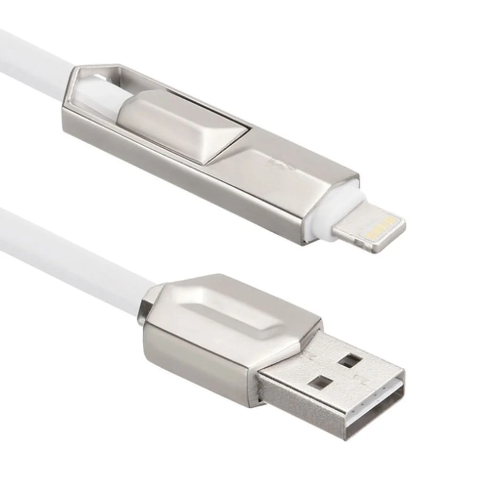 Кабели USB ACD -DUAL Lightning / MicroUSB ; USB-A 2в1, TPE, 1м, белый (ACD-U924-PMW)