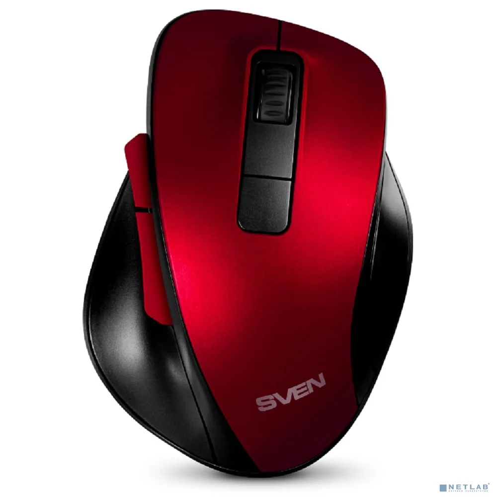 Беспроводная мышь RX-525SW красная  (бесшумн. кл., 5+1кл. 600-1400DPI, Soft-touch, блист.) 2
