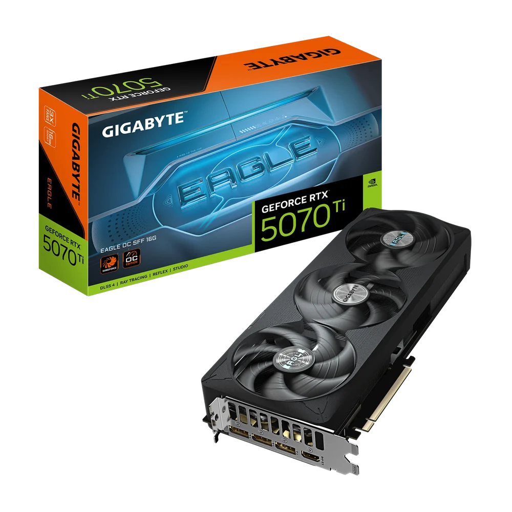 Видеокарта Gigabyte RTX5070Ti EAGLE OC SFF 16GB GDDR7 256bit 3xDP HDMI 3FAN RTL