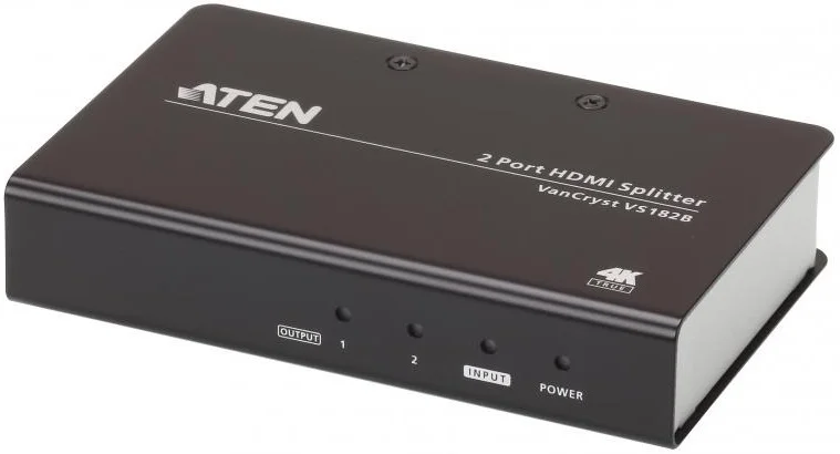 Разветвитель Aten ProAV-black: Разветвитель HDMI True 4K 2-портовый