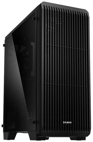 корпус ZALMAN S2 TG, ATX, BLACK, TEMPERED GLASS WINDOW, 2x3.5", 2x2.5", 2xUSB2.0, 1xUSB3.0, FRONT 2x120mm