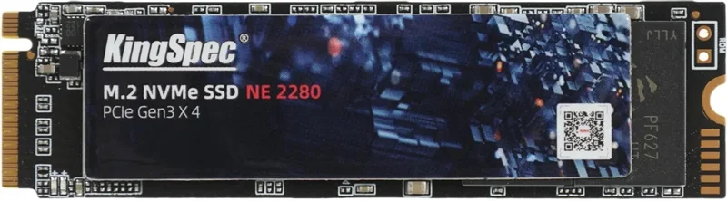 Твердотельный накопитель KingSpec SSD 256GB M.2 2280 PCIe 3.0 x4 NVMe R2200/W1300MB/s 3D NAND MTBF 1M 100200/14500 IOPS 120TBW