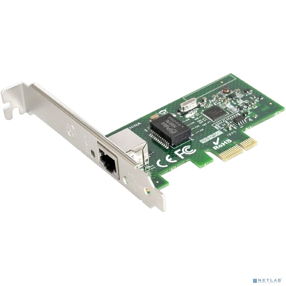 Exegate EX283723RUS Сетевой адаптер EXE-i210AT PCI Express 2.0 10/100/1000Mbps 1xRJ-45 (Copper) Intel WGI210AT