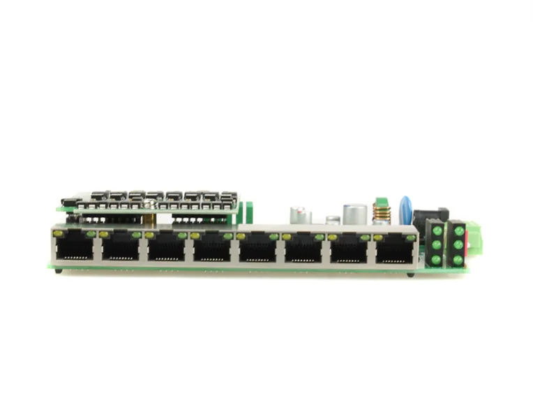 Промышленный PoE коммутатор Gigabit Ethernet OSNOVO SW-80800/IC-P Бескорпусной промышленный PoE коммутатор на 8 портов. Порты: 1 x GE (10/100/1000Base-T) с PoE BT (до 90W); 7 x GE (10/100/1000Base-T) с PoE (до 30W). Встроенная грозозащита. Соотв
