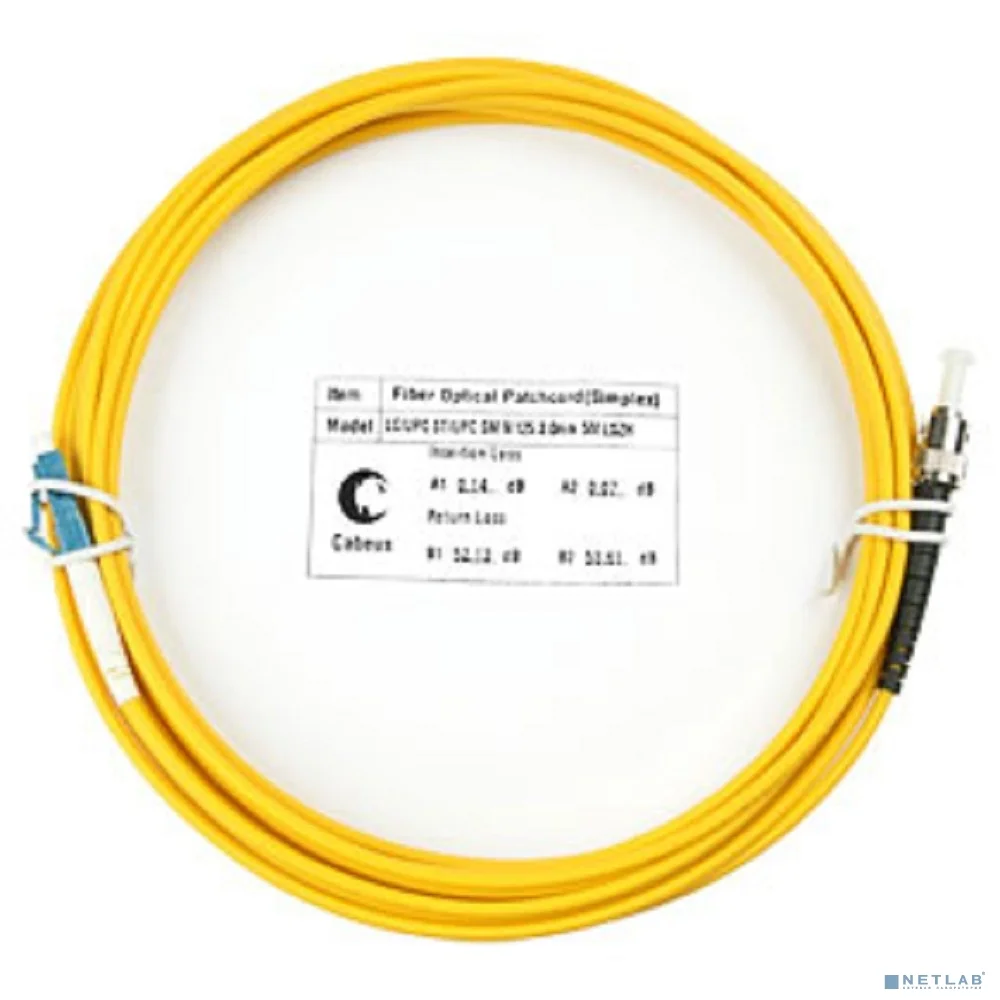 Cabeus FOP(s)-9-LC-ST-25m Шнур оптический simplex LC-ST 9/125 sm 25м LSZH