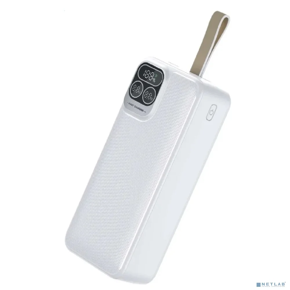 Perfeo Powerbank Atomic Age 30000 mAh/LED дисплей/PD + QC 3.0/Type-C/2 USB/Выход: 5A, max 22.5WWhite (PF_E1477)