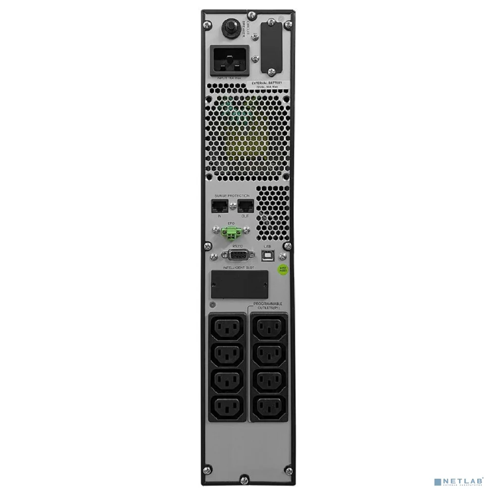 ИБП HIDEN EXPERT ULPS2000RM 2000ВА/1800Вт {Линейно-интерактивный ИБП Rackmount 2U , 8 IEC C13, USB, RS232, SNMP слот, встроенные АКБ 4х12В/9Ач}