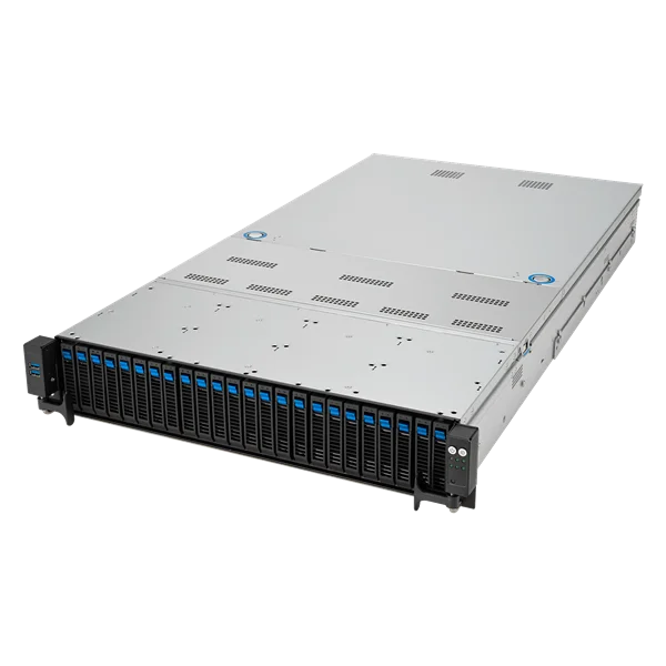 Сервер ASUS RS720A-E12-RS24U /OCP, 2xSP5(LGA 6096; up to 400W),24xDDR5 RDIMM(up to 6TB),24xNVMe/SATA(16 NVMe+8x NVMe/SATA/SAS),soft RAID,2xM.2 slot,8 PCIeGen5+1xRAID slot+OCP 3.0,2x10GBe,2x2600W,ASMB11-Ikv