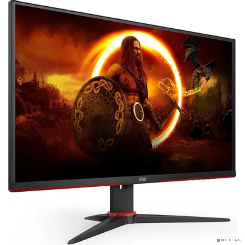 LCD AOC 27" Q27G2E {VA 2560х1440 75Hz 250cd 178/178 3000:1 4ms 2xHDMI DisplayPort Pivot AudioOut Black-Red}