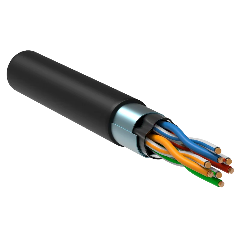 LAN-кабель ITK Витая пара F/UTP кат.5E 4х2х24AWG LDPE черный (305м)