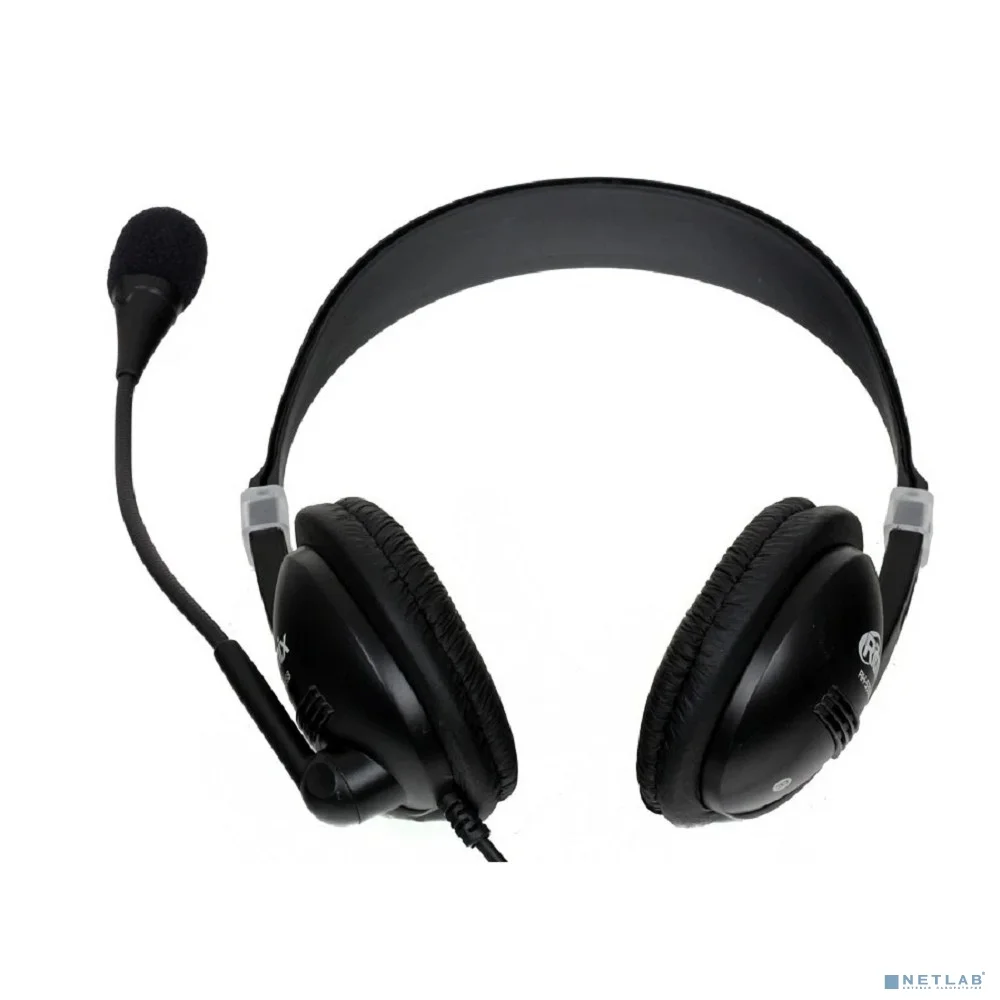 RITMIX RH-533USB, Black {Гарнитура. 40 мм, 20-20000 Гц, 32 Ом, 105 дБ, конденсаторный всенаправленный микрофон, 2,2 кОм, 58 дБ ± 3 дБ, пластик}