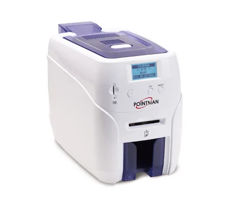 Принтер для печати на пластиковых картах Pointman Nuvia N20, односторонний, лоток подачи на 100 карт+ручная подача, приемный на 50 карт, USB2.0 (High-Speed), RS-232, 10/100 Ethernet, LCD