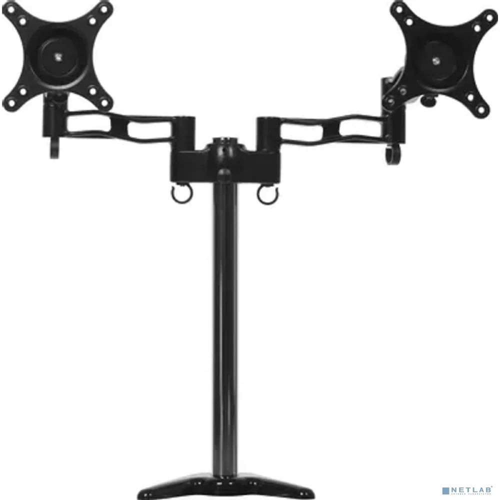 Cactus CS-VM-D08-BK черный Кронштейн для 2-х мониторов 13"-27" макс.8кг настольный поворот и наклон