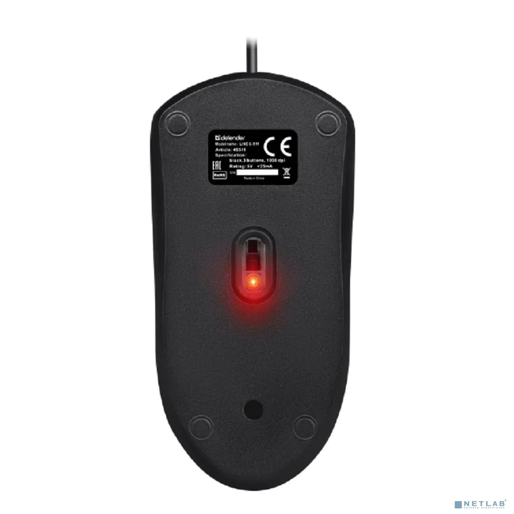 Повреждение упаковки Defender Клавиатура + мышь Line C-511 RU,черный,1.8м {Проводной набор}