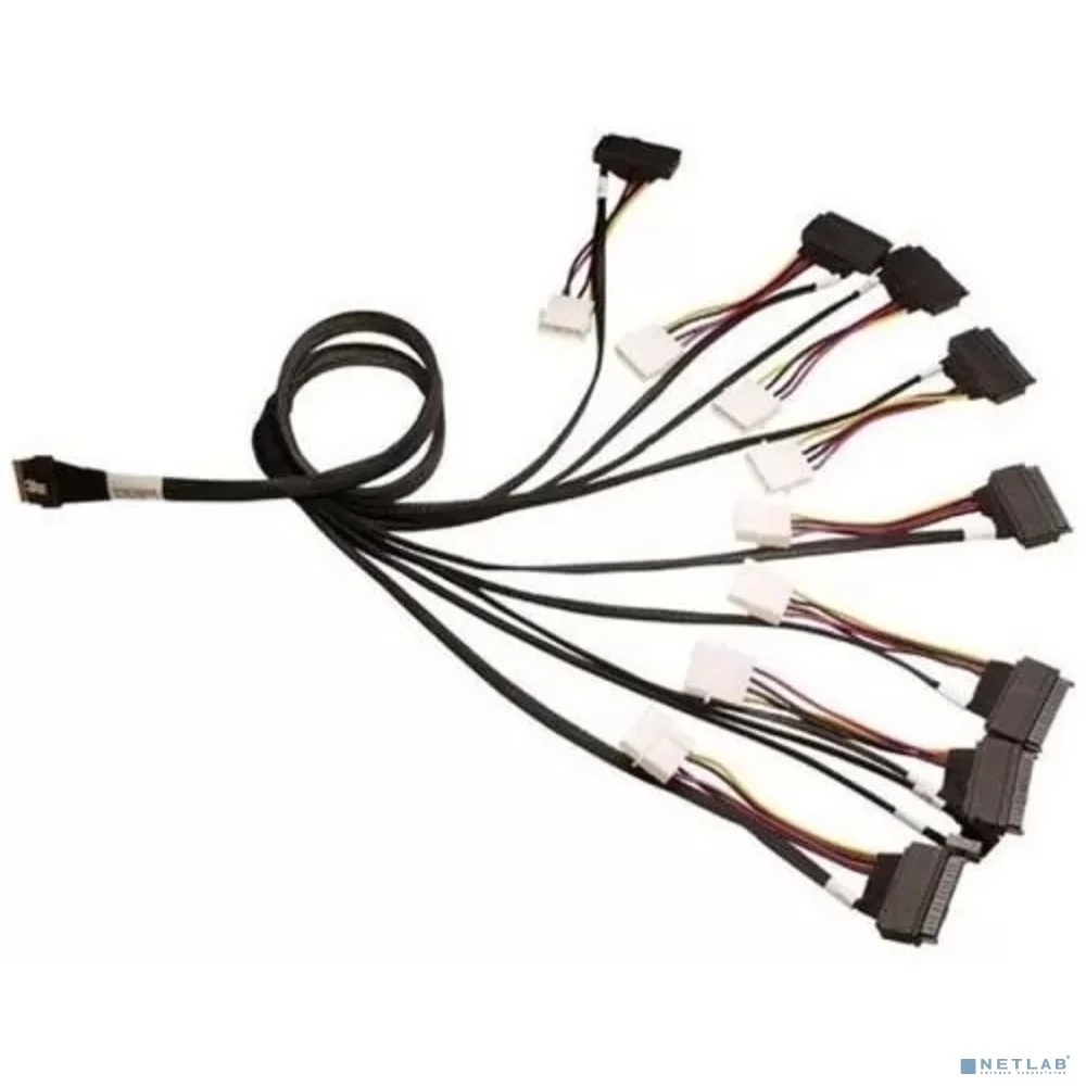 Кабель ACD-60006-JP Slimline SASx8 (SFF8654) -to- 8x U.3 Direct, 1M, (аналог Broadcom 05-60006-00) (C54839) {30}