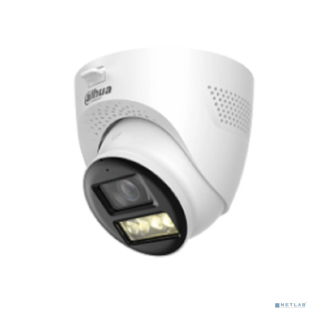 DAHUA DH-HAC-HDW1200TQP-IL-T-0280B Уличная купольная HDCVI-видеокамера 2Мп; CMOS; объектив 2.8мм; ИК 40м, Led 40м; IP67; металл, пластик