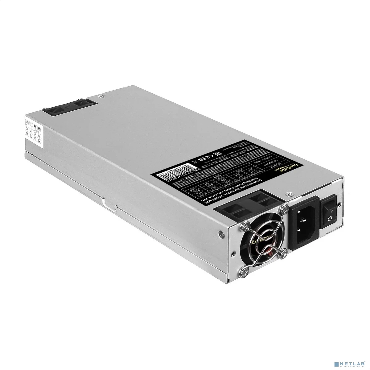 Exegate EX237312RUS Серверный БП 600W <ServerPRO-RM-1U-600ADS> APFC,,универсальный для 1U, 24pin/2x(4+4)pin, 5xSATA,4xIDE