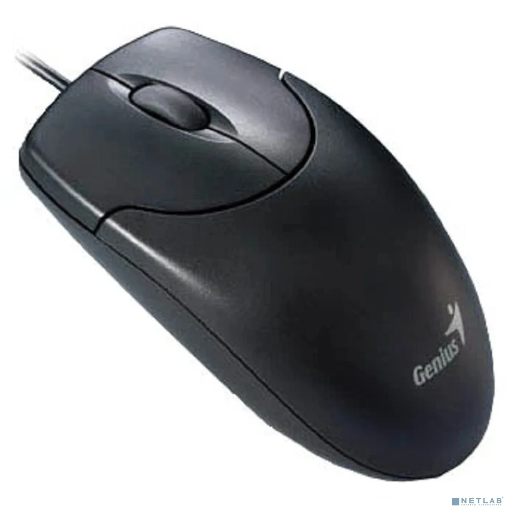 Мышь проводная Genius NetScroll 120 V2, оптическая, разрешение 1000 DPI, кабель 1.5 м, для правой/левой руки. Цвет: черный (31010018400)