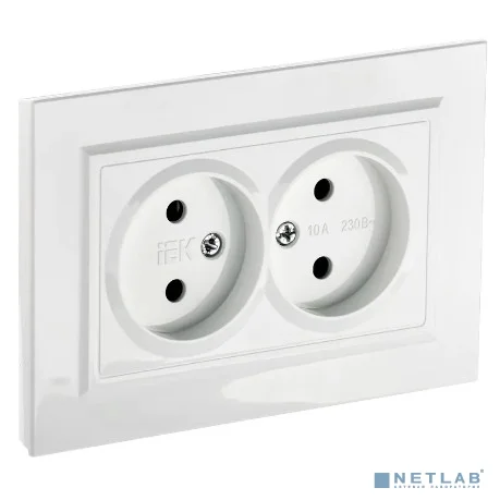IEK BR-R20-10-K01-F BRITE Роз. 2-я без з/к/ш 10А в сб. РС12-2-БрБ бел.
