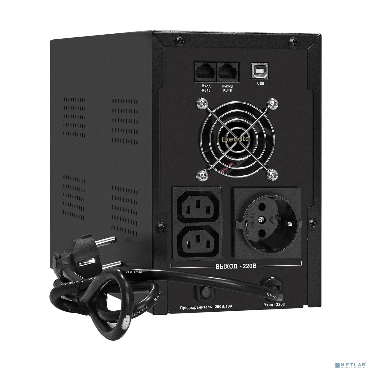 Exegate EX292607RUS ИБП ExeGate SpecialPro UNB-2000.LED.AVR.1SH.2C13.RJ.USB <2000VA/1200W, LED, AVR,1*Schuko+2*C13, RJ45/11, USB, металлический корпус, Black>