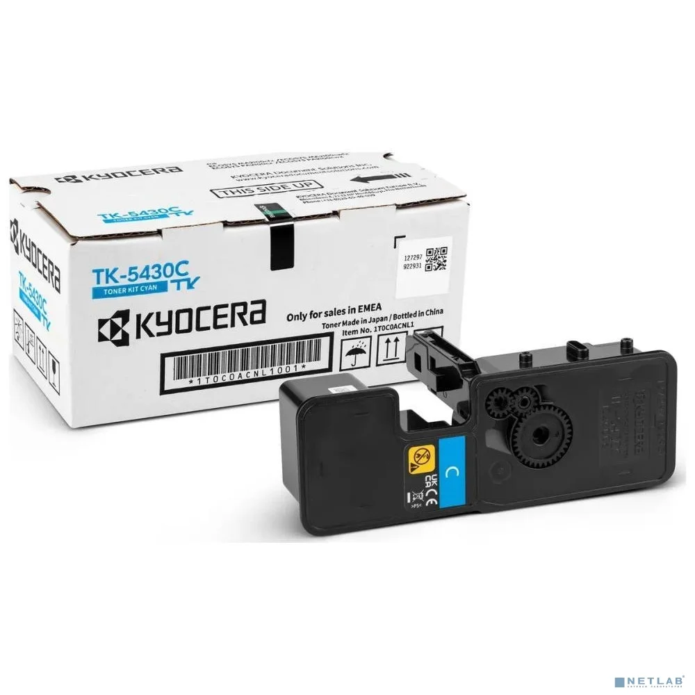 Тонер Kyocera Тонер-картридж TK-5430C для ECOSYS MA2100cfx/MA2100cwfx/PA2100cwx/PA2100cx голубой(1250 стр.)
