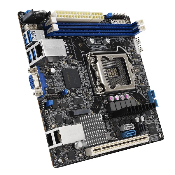 Серверная материнская плата ASUS Motherboard P12R-I Mini-ITX,1xLGA1200,2x3200/2933/2666UDIMM(upto64GB),6xSATA3 6Gb/s p,1xM.2,1xPCIe Gen4 slot (1x16),3Y Wr