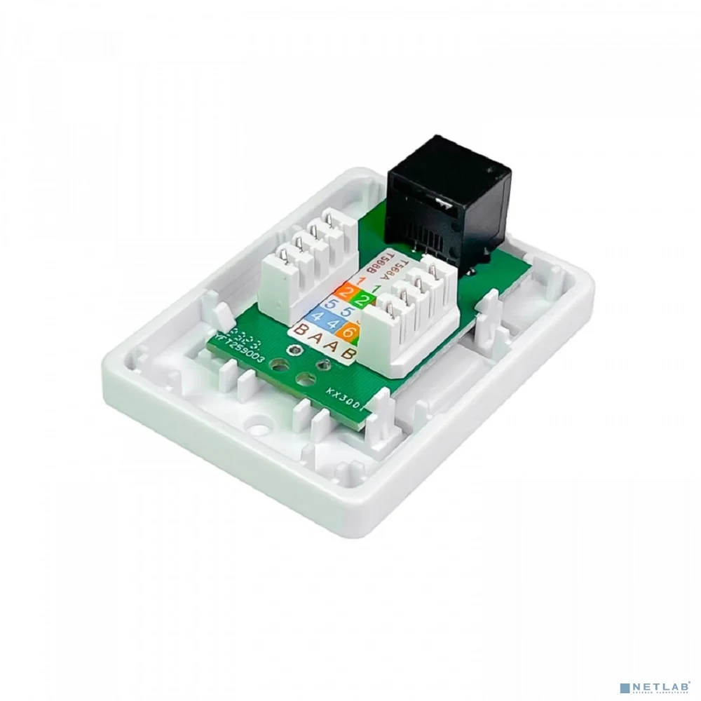 NTSS Компьютерная розетка NTSS PREMIUM настенная 1 порт RJ-45 UTP CAT5e NTSS-CS2-PM-UTP-1RJ45-5e