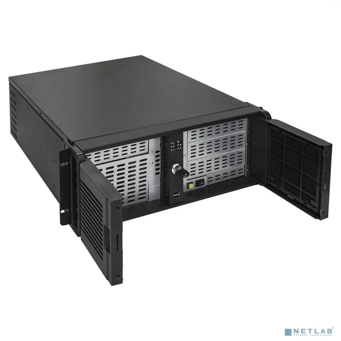 Exegate EX293247RUS Серверный корпус ExeGate Pro 4U480-15/4U4132 <RM 19", высота 4U, глубина 480, БП 1200RADS, USB>