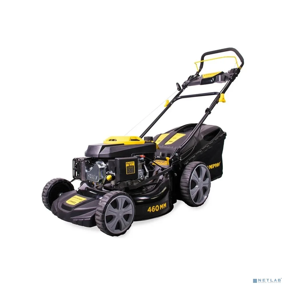 CHAMPION Газонокосилка LM4622 { 2,2кВт 460мм 60л 25-75мм 1рычаг/7, 32,6кг 3в1 }