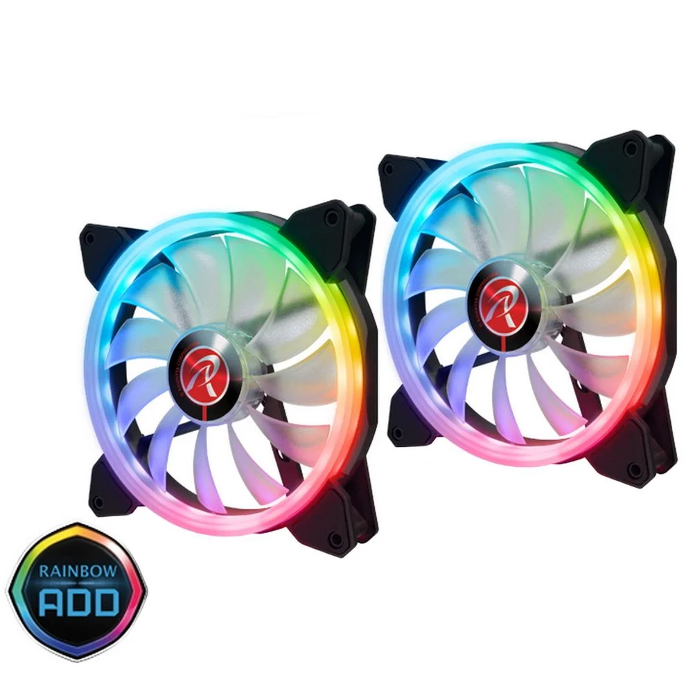 Вентилятор в корпус Raijintek Комплект вентиляторов IRIS 14 RBW ADD-2 0R40B00114 (Addressable RGB), With 8port hub & Remote controller & M/B connecting cable, 11 blade fan & Hydraulic Bearing, ADD 4pin header & PWM 4pin