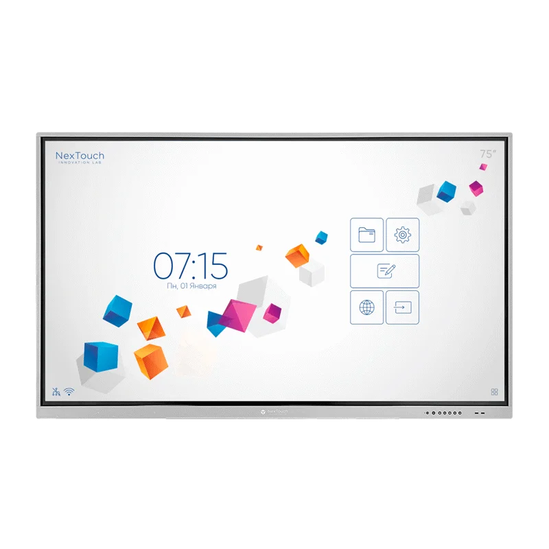 Интерактивная панель Интерактивная панель Nextouch Nextpanel 75", 4К (3840*2160), 400 кд/м2, 4000:1, IR, 10 мс, 20 касаний, WiFi, ОС Android, динамики (2х16Вт), встроенная камера (13Мп), встроенные микрофоны (6 шт.)