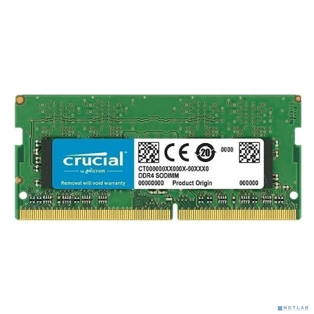 Модуль памяти Crucial 8GB Basic SODIMM DDR4-3200 (PC4-25600) CL19 1.2V