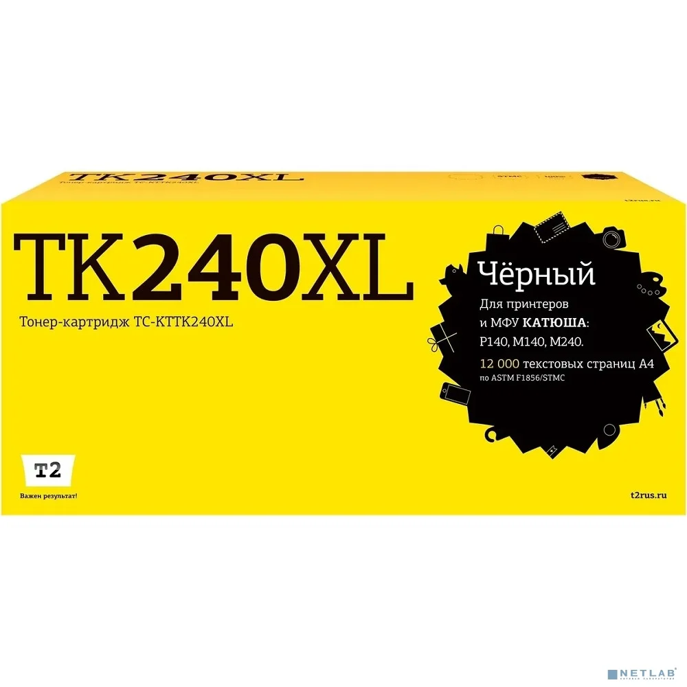 T2 TC-KTTK240XL Картридж T2 для Катюша P140/M140/M240 (12000стр.) с чипом TK240XL