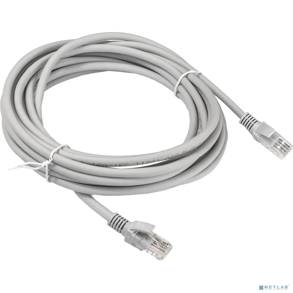 Exegate EX169510RUS Патч-корд UTP-RJ45-RJ45-5e-10M-GY, UTP, cat.5e, 10м, серый