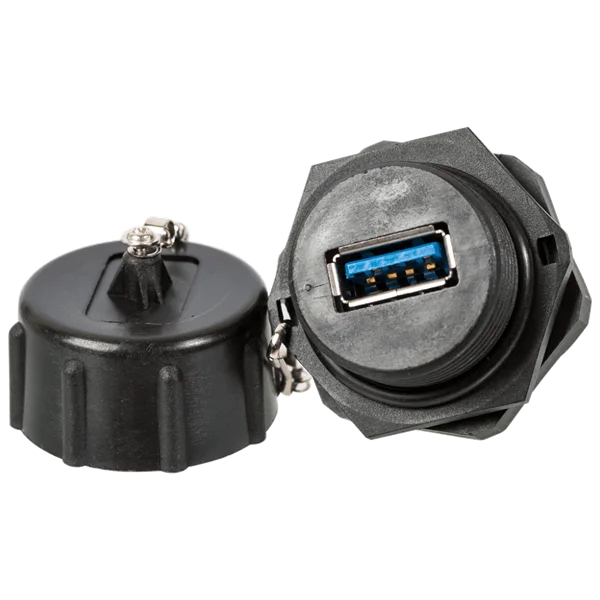 Индустриальный соединительный модуль USB 3.0, IP68, с крышкой